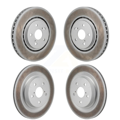 Coated Brake Rotor Front Rear Kit For Toyota Sienna RAV4 Prime bZ4X Subaru Lexus