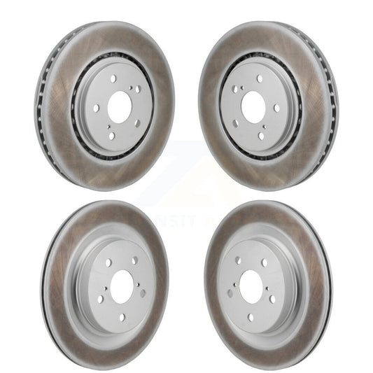 Coated Brake Rotor Front Rear Kit For Toyota Sienna RAV4 Prime bZ4X Subaru Lexus