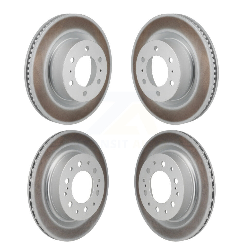 Coated Disc Brake Rotors Front Rear Kit For Toyota Tundra Sequoia Lexus LX600