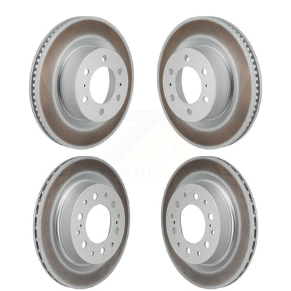 Coated Disc Brake Rotors Front Rear Kit For Toyota Tundra Sequoia Lexus LX600