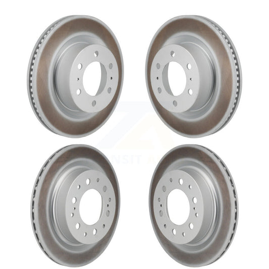 Coated Disc Brake Rotors Front Rear Kit For Toyota Tundra Sequoia Lexus LX600