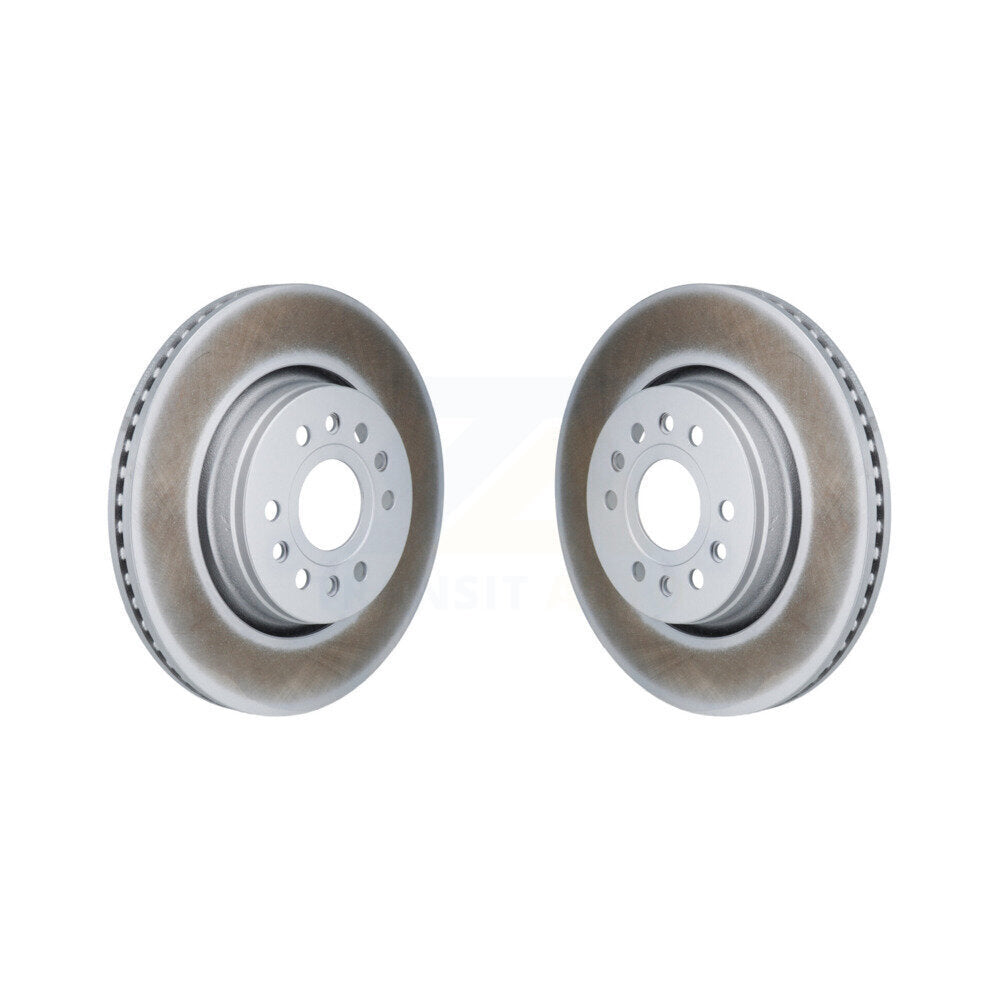 Coated Disc Brake Rotors Front Pair For Ram 1500 Jeep Wagoneer Grand L