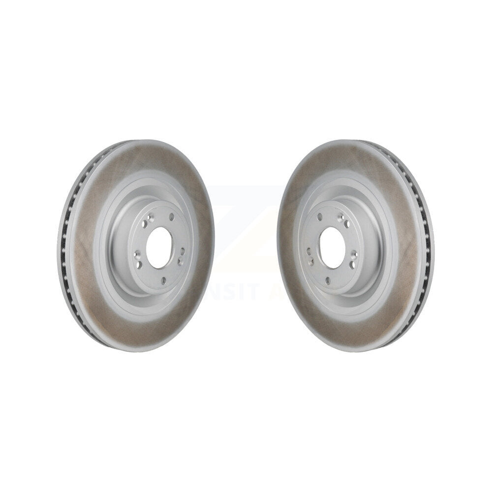 Coated Disc Brake Rotors Front Pair For Hyundai Genesis Equus G80 Kia K900