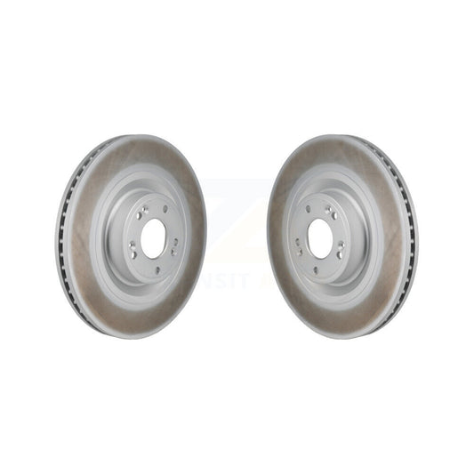 Coated Disc Brake Rotors Front Pair For Hyundai Genesis Equus G80 Kia K900