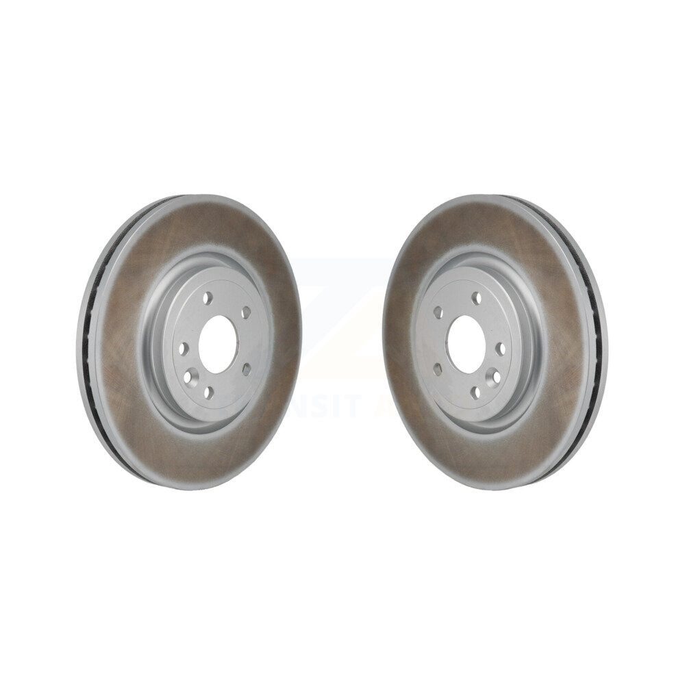 Coated Disc Brake Rotors Front Pair For Jaguar XE XF