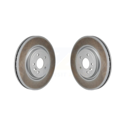 Coated Disc Brake Rotors Front Pair For Jaguar XE XF