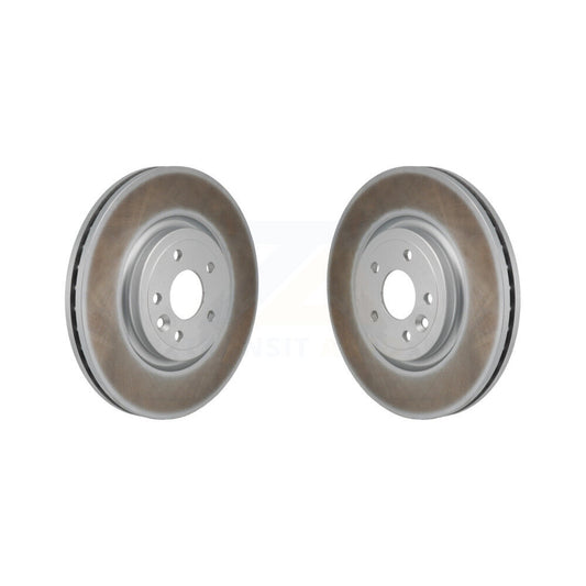 Coated Disc Brake Rotors Front Pair For Jaguar XE XF