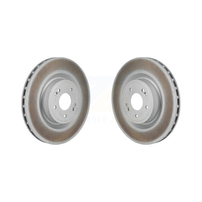 Coated Disc Brake Rotors Front Pair For Genesis G70 Kia Stinger