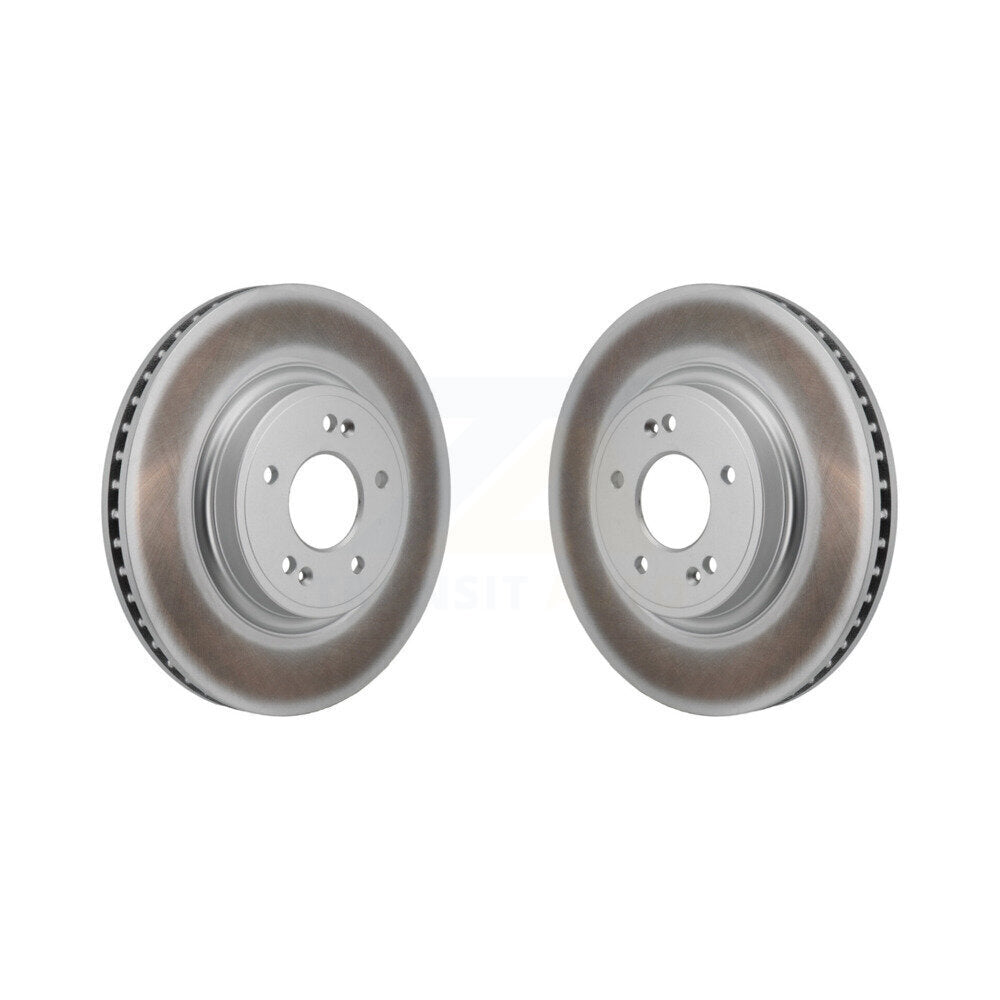Coated Disc Brake Rotors Front Pair For Genesis G70 Kia Stinger