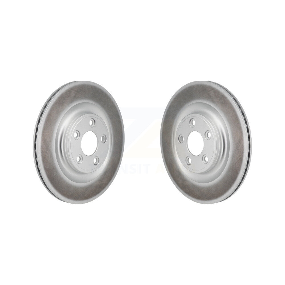 Coated Disc Brake Rotors Rear Pair For Jaguar F-Type XJ