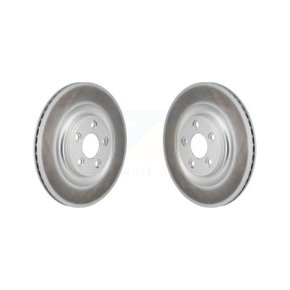 Coated Disc Brake Rotors Rear Pair For Jaguar F-Type XJ