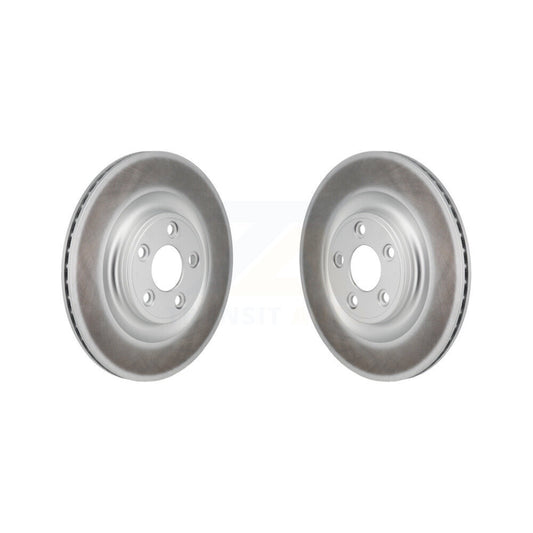 Coated Disc Brake Rotors Rear Pair For Jaguar F-Type XJ