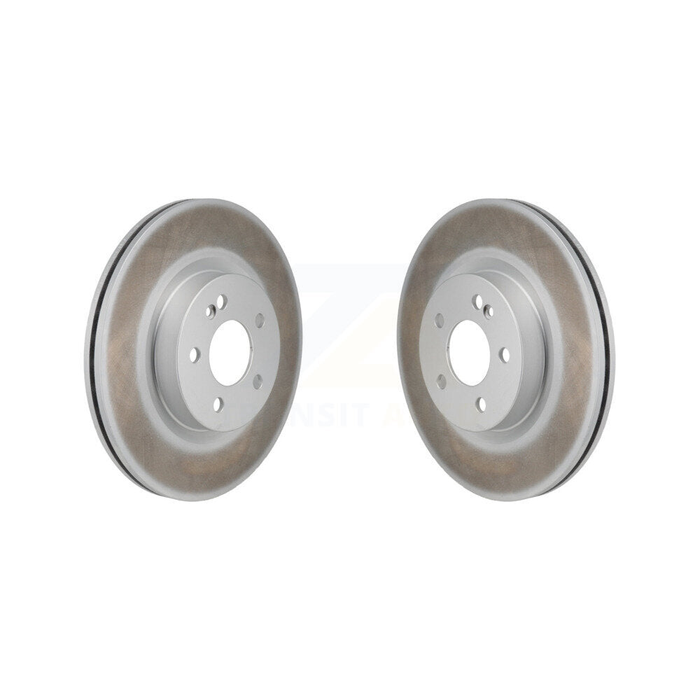 Coated Brake Rotor Rear Pair For Mercedes-Benz GLC300 C43 AMG GLC43 C450 GLC350e