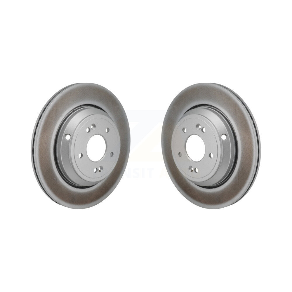 Coated Disc Brake Rotors Rear Pair For Genesis G70 Kia Stinger G80