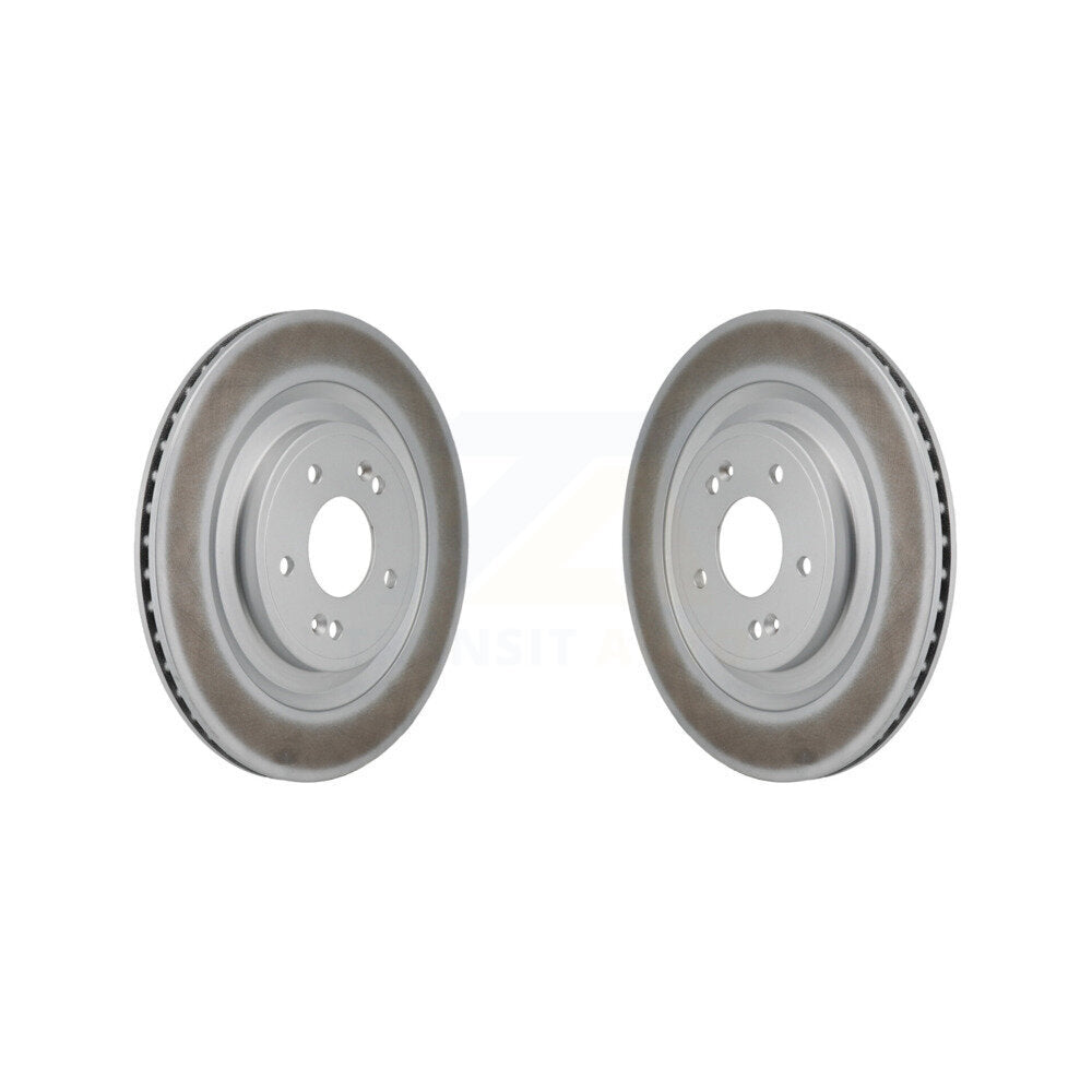 Coated Disc Brake Rotors Rear Pair For Hyundai Santa Fe Kia Sorento