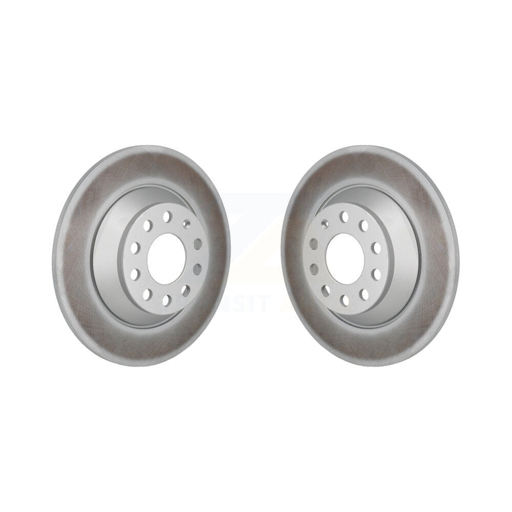 Coated Brake Rotors Rear Pair For 15-22 Mercedes-Benz C300 Without Sport Package