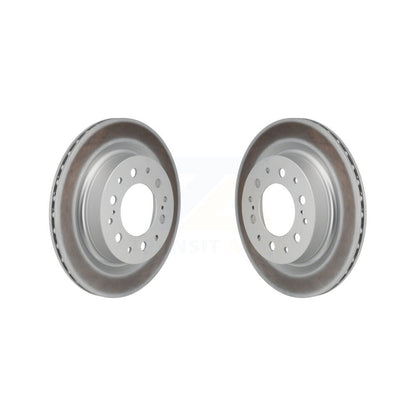 Coated Disc Brake Rotors Rear Pair For Toyota Tundra Sequoia Lexus LX600