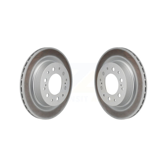 Coated Disc Brake Rotors Rear Pair For Toyota Tundra Sequoia Lexus LX600