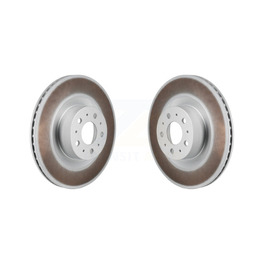 Coat Disc Brake Rotor Rear Pair For 2020-2025 Tesla Y With Gray Painted Calipers