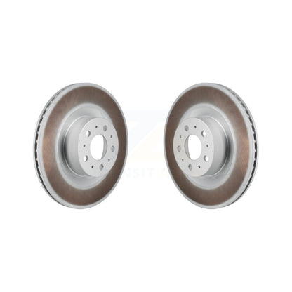 Coat Disc Brake Rotor Rear Pair For 2020-2025 Tesla Y With Gray Painted Calipers
