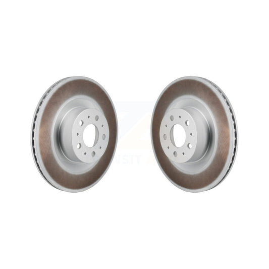 Coat Disc Brake Rotor Rear Pair For 2020-2025 Tesla Y With Gray Painted Calipers