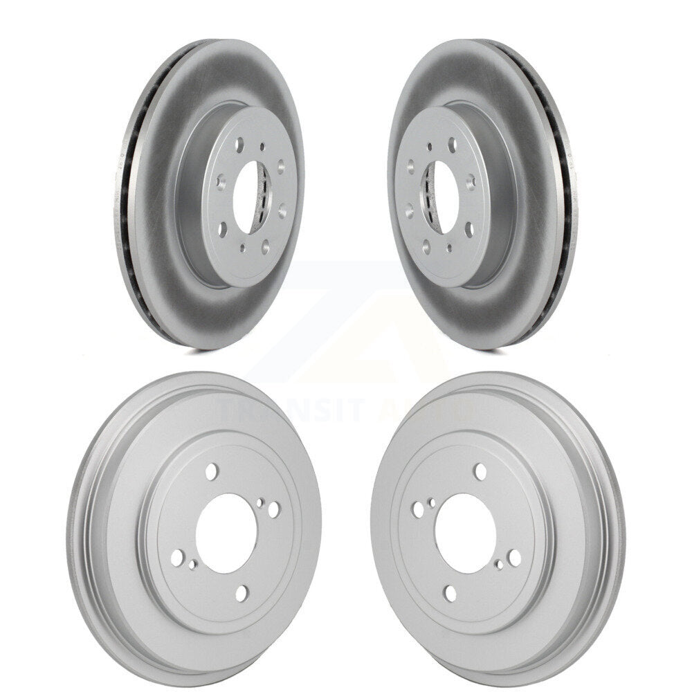 Disc Brake Rotors Drums Kit Front Rear For 2015-2020 Honda Fit