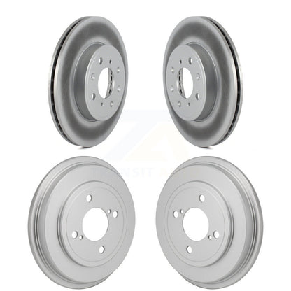 Disc Brake Rotors Drums Kit Front Rear For 2015-2020 Honda Fit