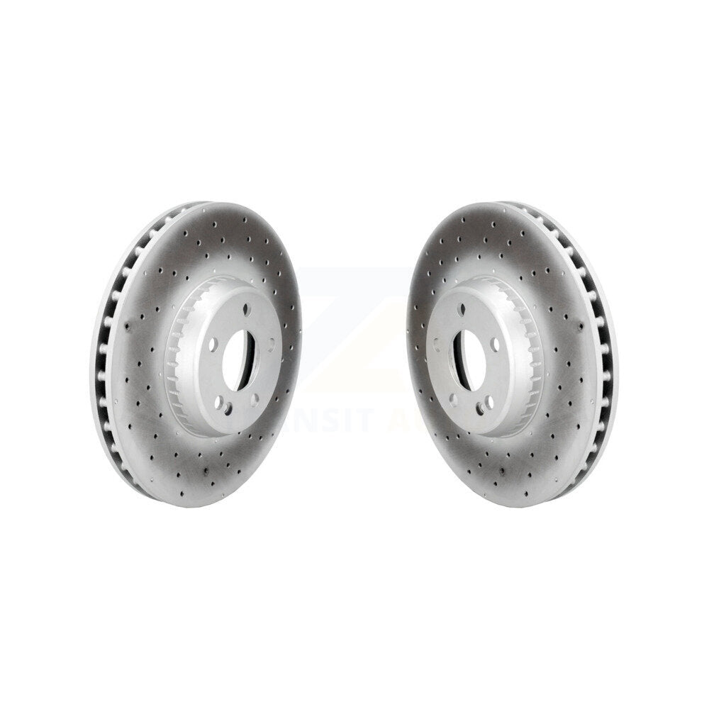 Coated Disc Brake Rotors Front Pair For Mercedes-Benz GLC300 C300 C400 C350e