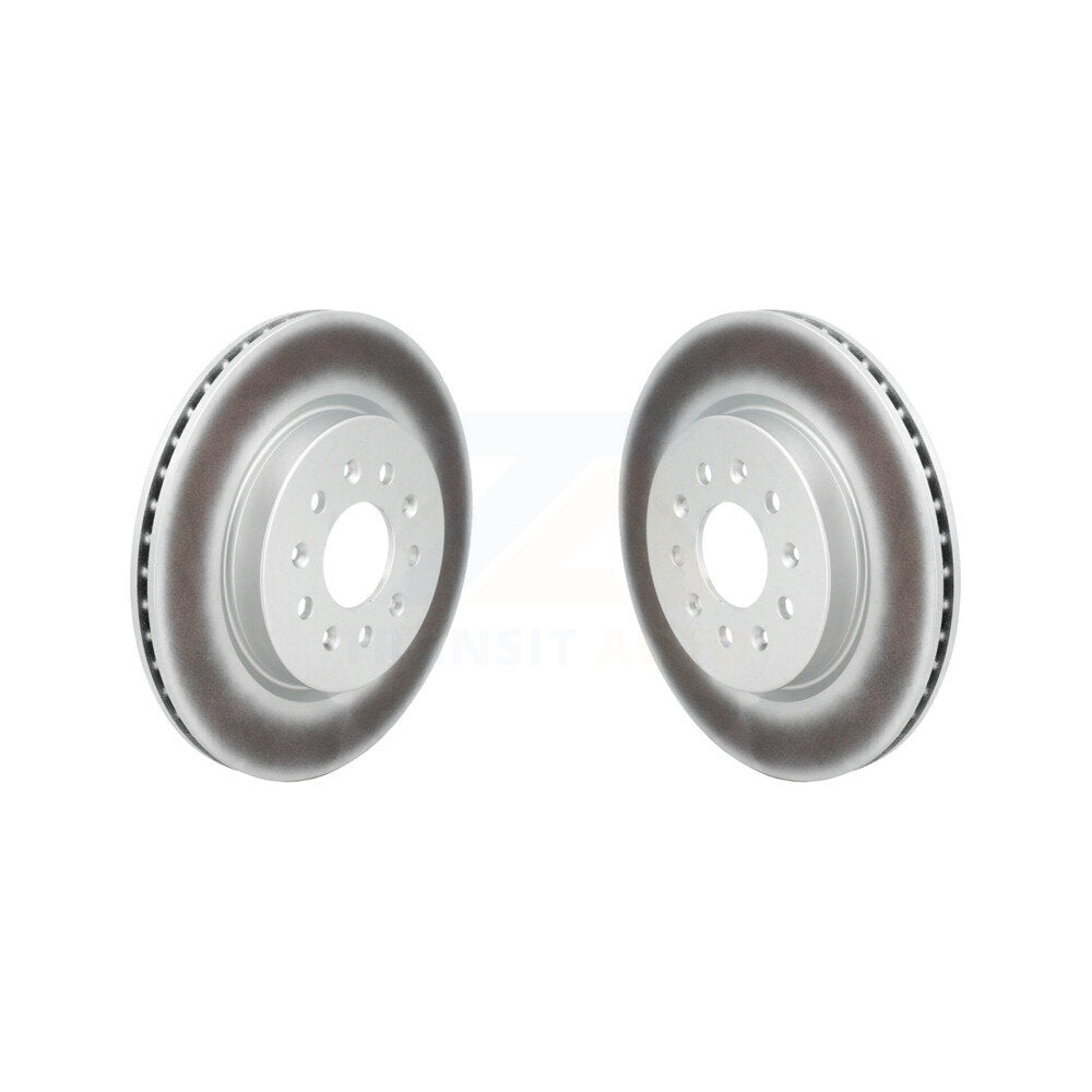 Coated Disc Brake Rotors Rear Pair For Cadillac CT4
