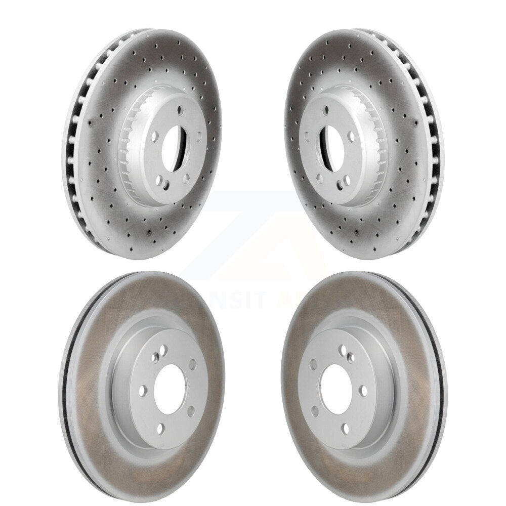Coated Disc Brake Rotors Front Rear Kit For Mercedes-Benz GLC300