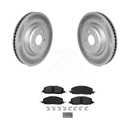 Coated Brake Rotor Semi-Metallic Pad Front Kit For Ford Explorer Lincoln Aviator