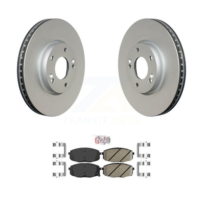 Coated Disc Brake Rotors And Ceramic Pads Front Kit For Kia Forte Koup Forte5