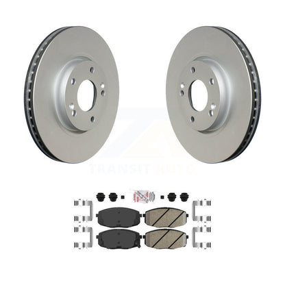 Coated Disc Brake Rotors And Ceramic Pads Front Kit For Kia Forte Koup Forte5