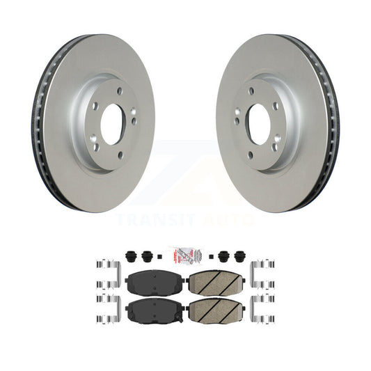 Coated Disc Brake Rotors And Ceramic Pads Front Kit For Kia Forte Koup Forte5