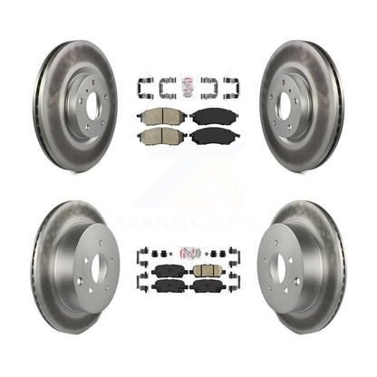 Semi-Metallic Ceramic Pad Coat Brake Rotor Front Rear Kit For Nissan Murano QX70