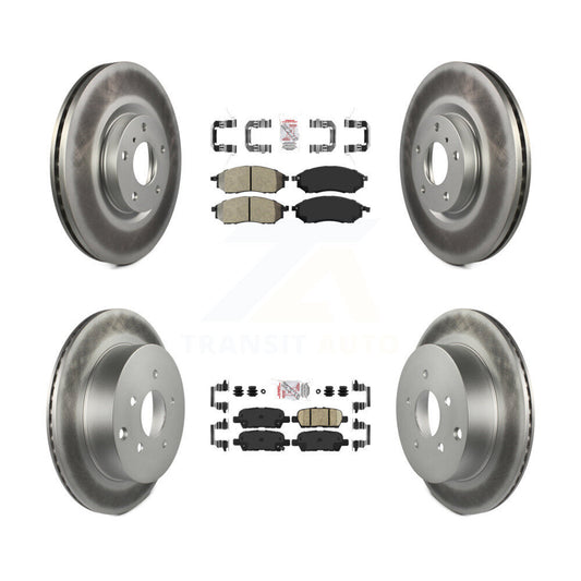 Semi-Metallic Ceramic Pad Coat Brake Rotor Front Rear Kit For Nissan Murano QX70