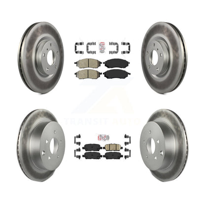 Semi-Metallic Ceramic Pad Coat Brake Rotor Front Rear Kit For Nissan Murano QX70