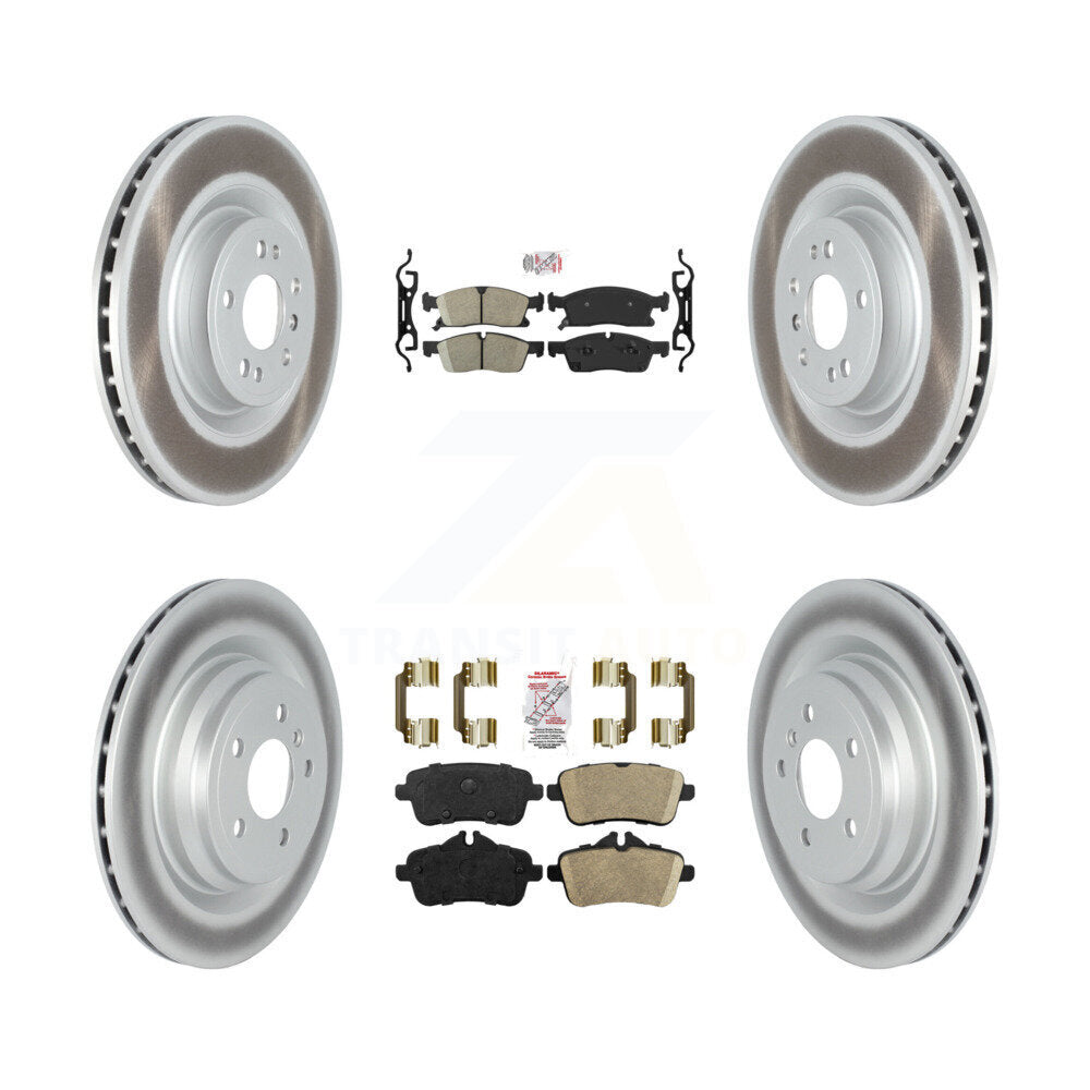 Ceramic Pad And Coated Disc Brake Rotors Front Rear Kit For Mercedes-Benz GLE400