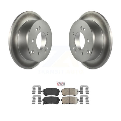 Coated Disc Brake Rotors And Ceramic Pads Rear Kit For Kia Forte Koup Forte5