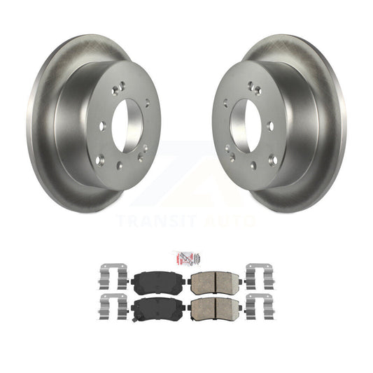 Coated Disc Brake Rotors And Ceramic Pads Rear Kit For Kia Forte Koup Forte5