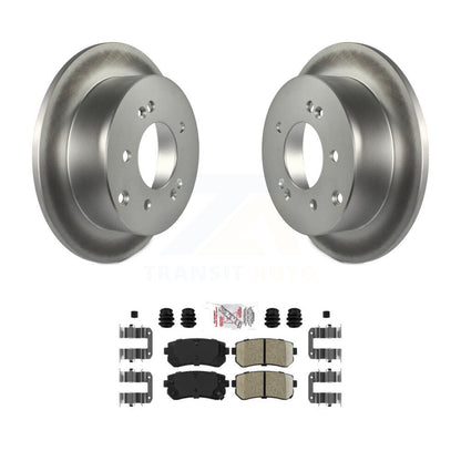 Coated Disc Brake Rotors And Ceramic Pads Rear Kit For Kia Forte Koup Forte5