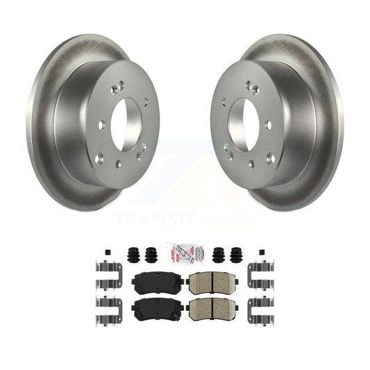 Coated Disc Brake Rotors And Ceramic Pads Rear Kit For Kia Forte Koup Forte5