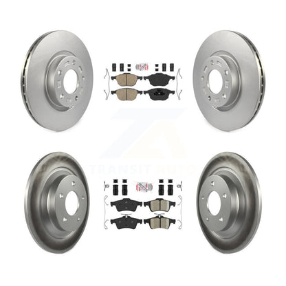 Ceramic Pads And Coated Disc Brake Rotors Front Rear Kit For Mazda 5
