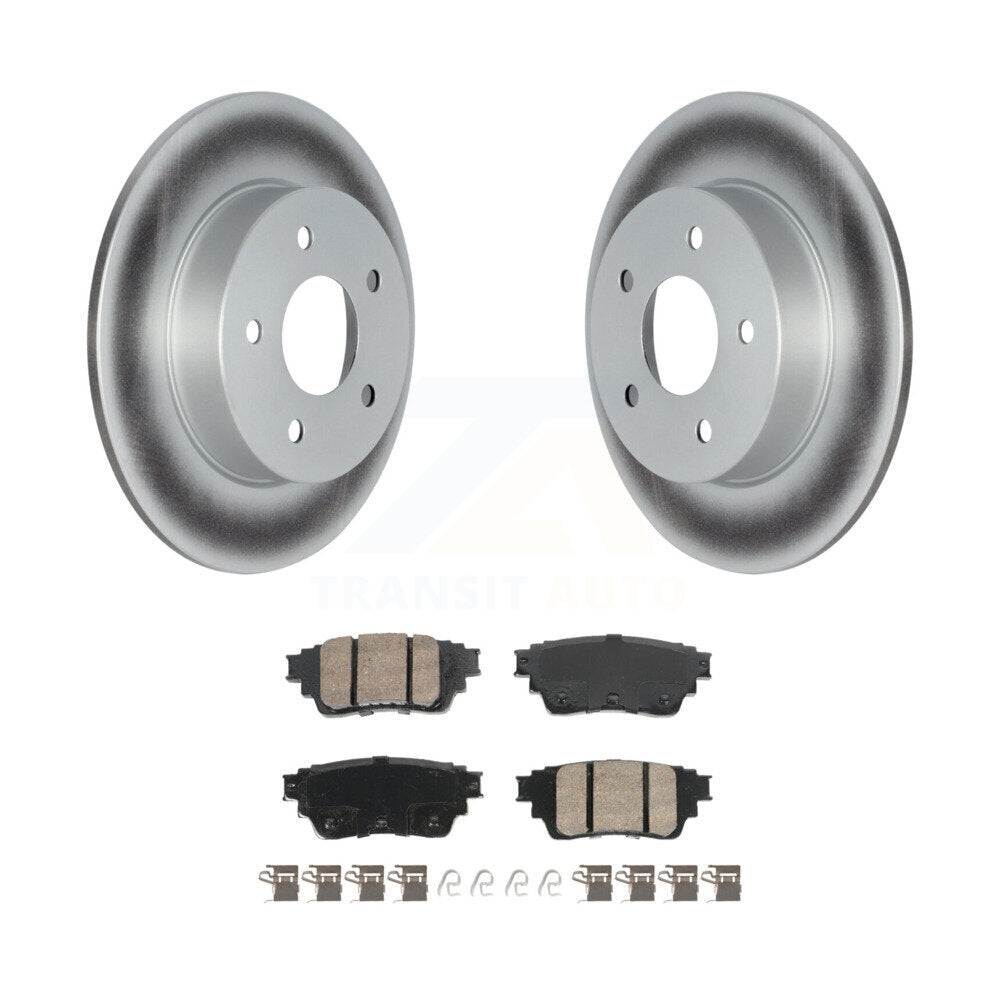 Coated Disc Brake Rotors And Ceramic Pads Rear Kit For Nissan Kicks Altima