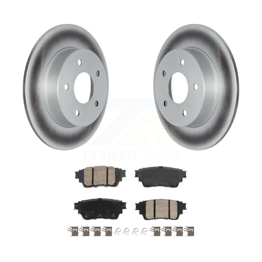 Coated Disc Brake Rotors And Ceramic Pads Rear Kit For Nissan Kicks Altima
