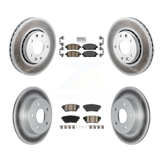 Ceramic Pads And Coated Disc Brake Rotors Front Rear Kit For Nissan Kicks