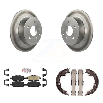 Disc Coated Rotors Ceramic Pads & Parking Shoes Rear Kit For Nissan Sentra Juke