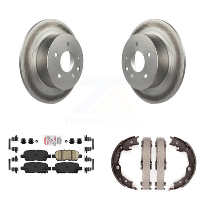 Disc Coated Rotors Ceramic Pads & Parking Shoes Rear Kit For Nissan Sentra Juke