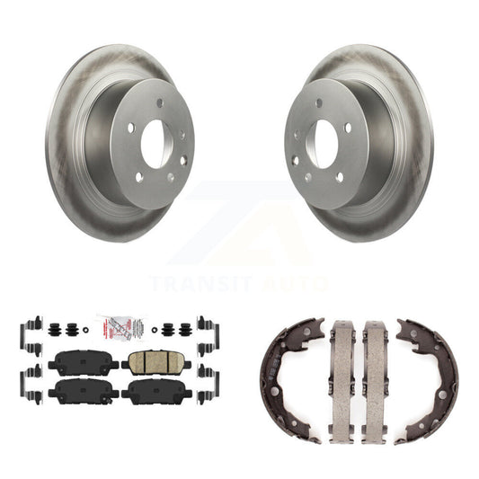 Disc Coated Rotors Ceramic Pads & Parking Shoes Rear Kit For Nissan Sentra Juke