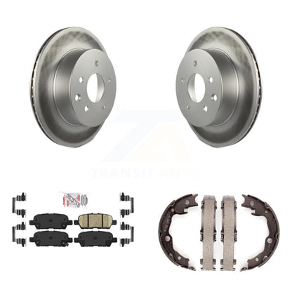 Disc Coated Rotors Ceramic Pads And Parking Shoes Rear Kit For Nissan Rogue LEAF